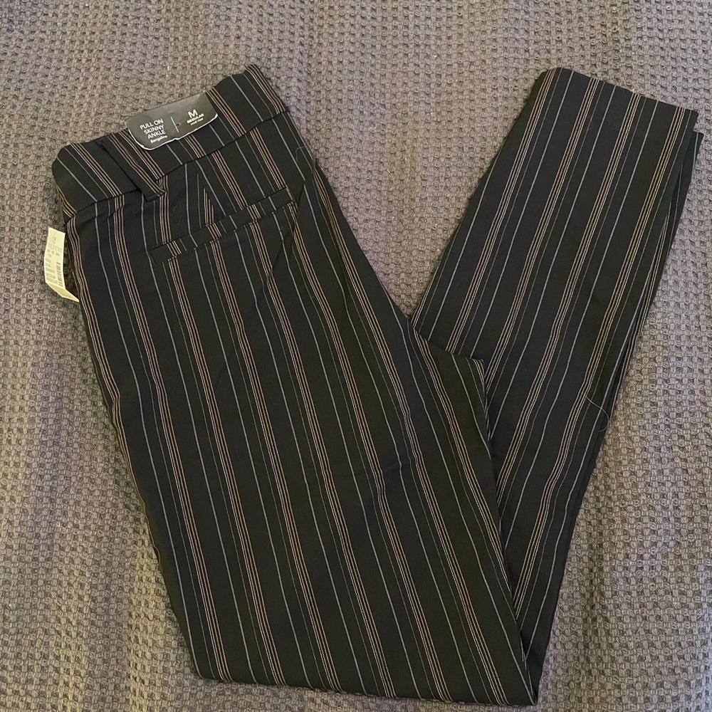 Maurices Black Striped Trousers